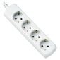 Multiprise libre, 4 prises, blanc