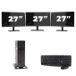 Atrust t176L USFF - Intel Atom x5-E8000 - 8GB RAM - 256GB SSD - Windows 11 + 3x 27 pouces Monitor