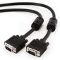 Premium VGA HD15M/HD15M double blindage avec 2 câbles en ferrite de 3 m, couleur noire