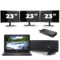 Dell Latitude 3310 - Intel Core i3-8e Génération - 13 pouces - 8Go RAM - 256Go SSD - Windows 11 + 3x 23 pouces Moniteur