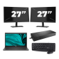 Dell Latitude 3420 - Intel Core i3 11e génération - 14 pouces - 16Go RAM - 256Go SSD - Windows 11 Home + 2x Écran 27 pouces