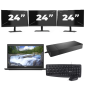 Dell Latitude 3420 - Intel Core i3 11e génération - 14 pouces - 16Go RAM - 256Go SSD - Windows 11 Home + 3x Écran 24 pouces