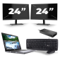 Dell Latitude 5410 - Intel Core i5-10.ᵃ Generación - 14 pulgadas - 8GB RAM - 256GB SSD - Windows 11 + 2x 24 pulgadas Monitor