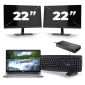 Dell Latitude 5411 - Intel Core i5-10.ᵃ Generación - 14 pulgadas - 8GB RAM - 256GB SSD - Windows 11 + 2x 22 pulgadas Monitor