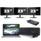 Dell Latitude 5411 - Intel Core i5-10.ᵃ Generación - 14 pulgadas - 8GB RAM - 256GB SSD - Windows 11 + 3x 23 pulgadas Monitor