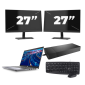 Dell Latitude 5420 - Intel Core i3 11e génération - 14 pouces - 16Go RAM - 256Go SSD - Windows 11 Home + 2x Écran 27 pouces