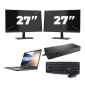 Dell Latitude 7300 - Intel Core i5 de 8e génération - 13 pouces - 8 Go de RAM - SSD de 256 Go - Windows 11 Famille + 2 écrans 27 pouces