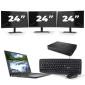 Dell Latitude 7300 - Intel Core i5-8.ᵃ Generación - 13 pulgadas - 8GB RAM - 256GB SSD - Windows 11 + 3x 24 pulgadas Monitor
