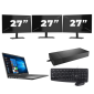 Dell Latitude 7400 - Intel Core i7-8e génération - 14 pouces - 8 Go de RAM - SSD de 256 Go - Windows 11 Famille + 3 moniteurs 27 pouces
