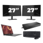 Dell Latitude 7430 - Intel Core i5 12e génération - 14 pouces - 16Go RAM - 256Go SSD - Windows 11 Home + 2x Écran 27 pouces