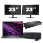 Dell Latitude 9430 - Intel Core i5 12e génération - 14 pouces - 32Go RAM - 256Go SSD - Windows 11 Home + 2x Écran 23 pouces