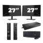 Dell OptiPlex 5080 USFF - Intel Core i7 10e génération - 16Go RAM - 256Go SSD - Windows 11 + 2x Écran 27 pouces