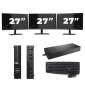 Dell OptiPlex 5080 USFF - Intel Core i7 10e génération - 16Go RAM - 256Go SSD - Windows 11 + 3x Écran 27 pouces