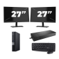 Dell OptiPlex 7070 Micro USFF - Intel Core i7-9ème génération - 8 Go de RAM - 256 Go SSD - Windows 11 + 2 moniteurs 27 pouces