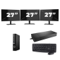 Dell OptiPlex 7080 USFF - Intel Core i3-10e génération - 8 Go de RAM - 256 Go SSD - Windows 11 + 3 moniteurs 27 pouces