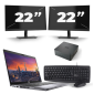 Dell Precision 3550 - Intel Core i7-10.ᵃ Generación - 15 pulgadas - 8GB RAM - 256GB SSD - Windows 11 + 2x 22 pulgadas Monitor
