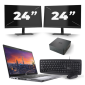 Dell Precision 3550 - Intel Core i7-10.ᵃ Generación - 15 pulgadas - 8GB RAM - 256GB SSD - Windows 11 + 2x 24 pulgadas Monitor