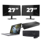 Dell Precision 3550 - Intel Core i7 10e génération - 15 pouces - 16Go RAM - 256Go SSD - GPU - Windows 11 Home + 2x Écran 27 pouces
