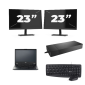 Fujitsu LIFEBOOK E5410 - Intel Core i5-10.ᵃ Generación - 14 pulgadas - 16GB RAM - 256GB SSD - Windows 11 Home + 2x 23 pulgadas Monitor