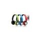 Casque stéréo solide avec microphone, blanc/vert, modèle HT-HD212