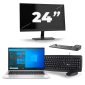 HP EliteBook 830 G8 - Intel Core i5 11e génération - 13 pouces - 16Go RAM - 256Go SSD - Windows 11 + 1x Écran 24 pouces
