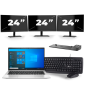 HP EliteBook 830 G8 - Intel Core i5 11e génération - 13 pouces - 16Go RAM - 256Go SSD - Windows 11 + 3x Écran 24 pouces