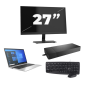 HP EliteBook 840 G8 - Intel Core i7 11e génération - 14 pouces - 16Go RAM - 256Go SSD - Windows 11 Home + 1x Écran 27 pouces