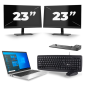 HP EliteBook 840 G8 - Intel Core i7 11e génération - 14 pouces - 16Go RAM - 256Go SSD - Windows 11 + 2x Écran 23 pouces