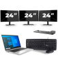 HP EliteBook 840 G8 - Intel Core i7 11e génération - 14 pouces - 16Go RAM - 256Go SSD - Windows 11 + 3x Écran 24 pouces
