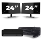 HP EliteDesk 800 G6 USFF - Intel Core i7 10e génération - 16Go RAM - 256Go SSD - Windows 11 + 2x Écran 24 pouces