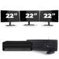 HP EliteDesk 800 G6 USFF - Intel Core i7 10e génération - 16Go RAM - 256Go SSD - Windows 11 + 3x Écran 22 pouces