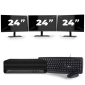 HP EliteDesk 800 G6 USFF - Intel Core i7 10e génération - 16Go RAM - 256Go SSD - Windows 11 + 3x Écran 24 pouces