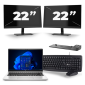 HP ProBook 640 G8 - Intel Core i5 11e génération - 14 pouces - 16Go RAM - 256Go SSD - Windows 11 + 2x Écran 22 pouces