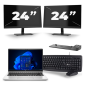 HP ProBook 640 G8 - Intel Core i5 11e génération - 14 pouces - 16Go RAM - 256Go SSD - Windows 11 + 2x Écran 24 pouces