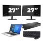 HP ProBook 640 G8 - Intel Core i5 11e génération - 14 pouces - 16Go RAM - 256Go SSD - Windows 11 Home + 2x Écran 27 pouces