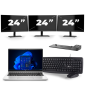 HP ProBook 640 G8 - Intel Core i5 11e génération - 14 pouces - 16Go RAM - 256Go SSD - Windows 11 + 3x Écran 24 pouces