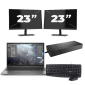 HP ZBook Firefly 14 G8 - Intel Core i7 11e génération - 14 pouces - 16Go RAM - 256Go SSD - Windows 11 Home + 2x Écran 23 pouces