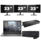 HP ZBook Firefly 14 G8 - Intel Core i7 11e génération - 14 pouces - 16Go RAM - 256Go SSD - Windows 11 Home + 3x Écran 23 pouces