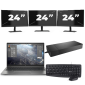 HP ZBook Firefly 14 G8 - Intel Core i7 11e génération - 14 pouces - 16Go RAM - 256Go SSD - Windows 11 Home + 3x Écran 24 pouces
