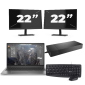 HP ZBook Firefly 15 G7 - Intel Core i7-10.ᵃ Generación - 15 pulgadas - 8GB RAM - 256GB SSD - Windows 11 + 2x 22 pulgadas Monitor