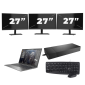 HP ZBook Firefly 15 G7 - Intel Core i7 10e génération - 15 pouces - 16Go RAM - 256Go SSD - GPU - Windows 11 Home + 3x Écran 27 pouces