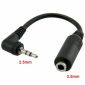 Câble convertisseur jack stéréo 2,5 mm vers 3,5 mm, 15 cm (M/F)