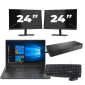 Lenovo ThinkPad E14 Gen 2 - Intel Core i3 11e génération - 14 pouces - 8Go RAM - 256Go SSD - Windows 11 Home + 2x Écran 24 pouces