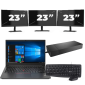 Lenovo ThinkPad E14 Gen 2 - Intel Core i3 11e génération - 14 pouces - 8Go RAM - 256Go SSD - Windows 11 Home + 3x Écran 23 pouces
