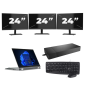 Lenovo Thinkpad L13 Yoga Gen 3 - Intel Core i5 12e génération - 13 pouces - Touch - 16Go RAM - 256Go SSD - Windows 11 Home + 3x Écran 24 pouces