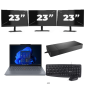 Lenovo ThinkPad X13 - Intel Core i5-10.ᵃ Generación - 13 pulgadas - 8GB RAM - 256GB SSD - Windows 11 + 3x 23 pulgadas Monitor