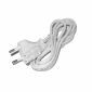 Cordon d'alimentation (UE) 2 broches, 1,5 mètres, blanc