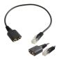 Double prise audio 3,5 mm femelle vers mâle RJ9 convertisseur de prise