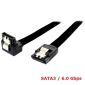 Câble SATA 3, 6 Gbit/s, 45 cm, avec connecteur 90°