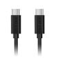 Câble de chargement/synchronisation de données USB 2.0 USB-C M/M, noir, prise en charge de sortie QC3.0 et 3A de 200 cm